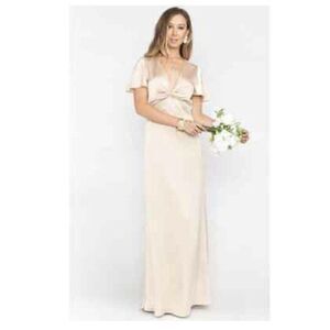 Show Me Your MuMu Womens‎ Rome Twist Gown V-neck Flutter Sleeve Plus Size 3X